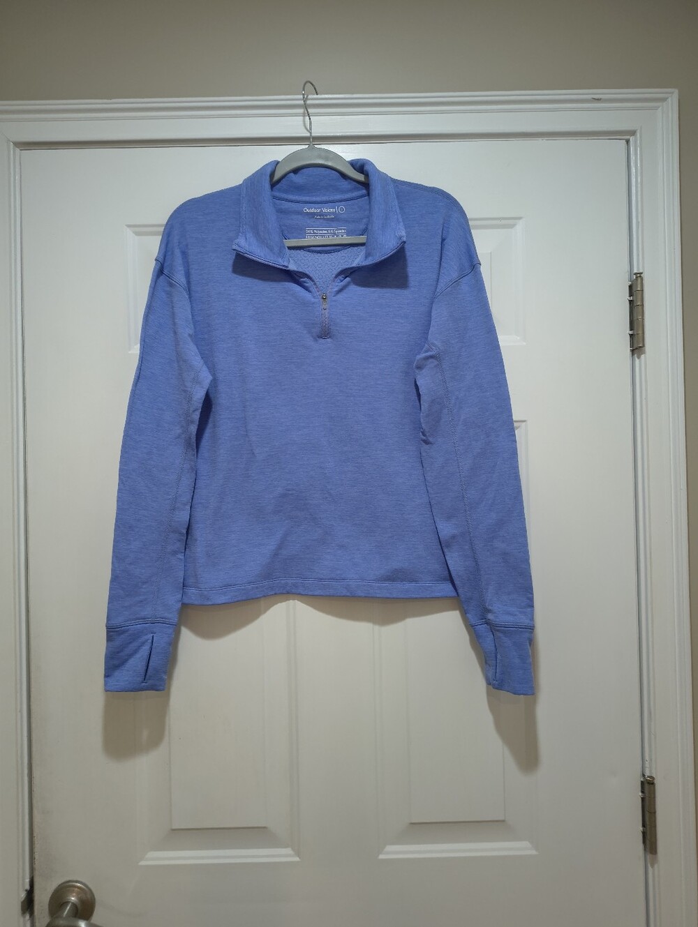 Outdoor Voices Periwinkle Quarter-Zip Sweatshirt